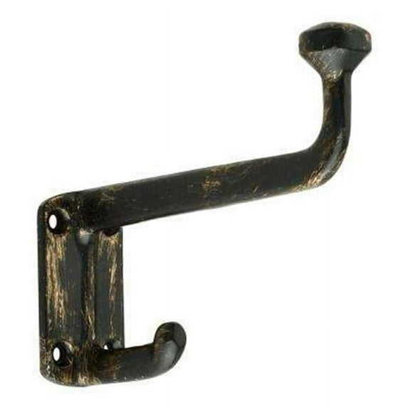 Mascot Hardware HK030ABP 4.5 in. Straight Antique Brass Hat & Coat Hook, Pack of 5