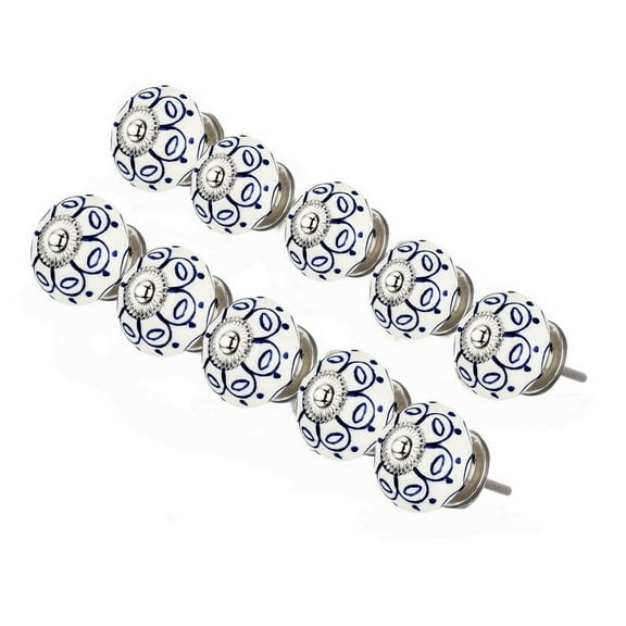 Mascot Hardware Jarred Washed 1-4/7 In. Blue Cabinet Knob - Pack of 10