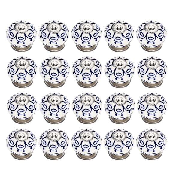 Mascot Hardware Jarred Washed 1-4/7 In. Blue Cabinet Knob - Pack of 20