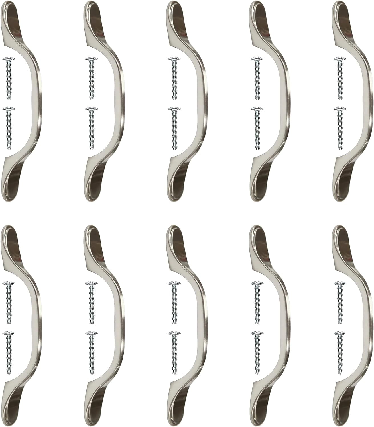 Mascot Hardware Modern 3 In. (76Mm) Satin Nickel Drawer Pull - Pack of ...