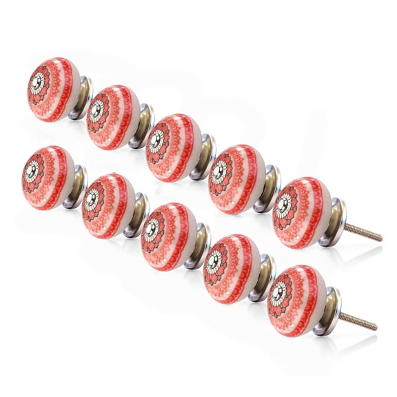 Mascot Hardware Modesto 1-3/5 In. Orange Designer Cabinet Knob - Pack of 10