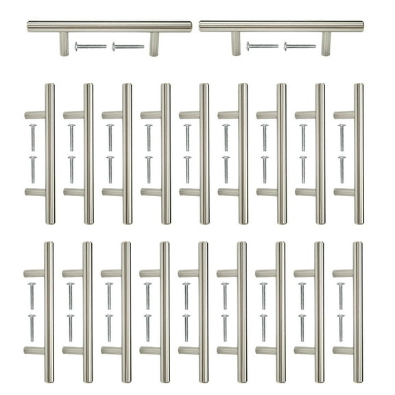 Mascot Hardware Round Bar 3 In. (76Mm) Satin Nickel Drawer Pull - Pack of 20