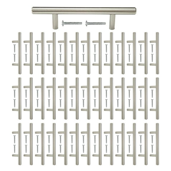 Mascot Hardware Round Bar 3 In. (76Mm) Satin Nickel Drawer Pull - Pack of 40