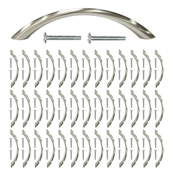 Mascot Hardware Smooth 3-3/4 In. (96Mm) Satin Nickel Drawer Pull - Pack of 40