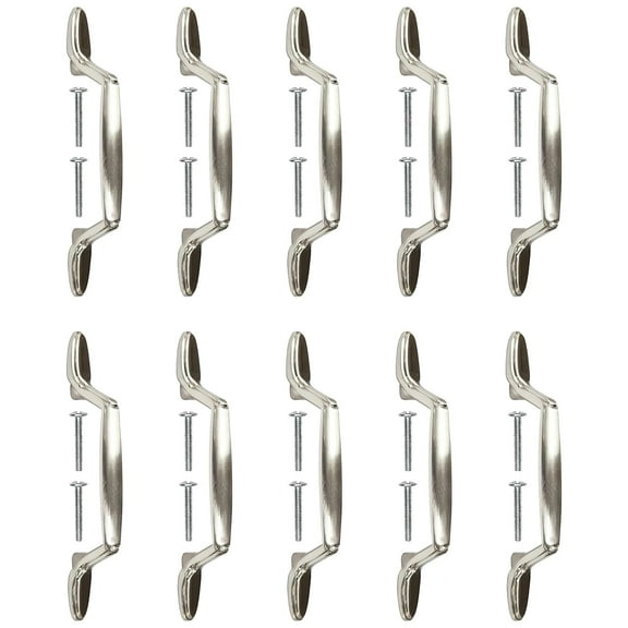 Mascot Hardware Spoon Footed 3 In. (76Mm) Satin Nickel Drawer Pull - Pack of 10