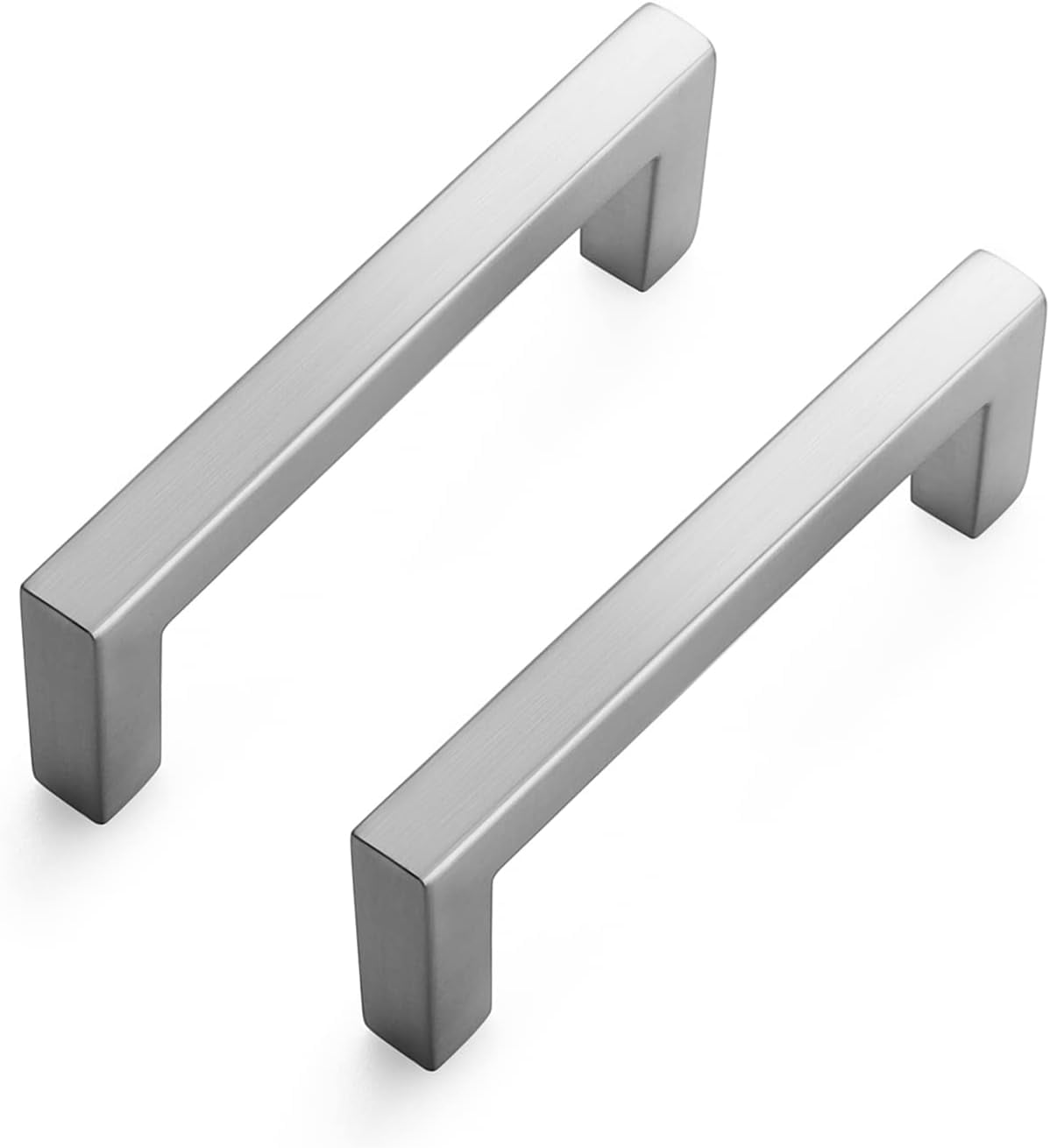 Mascot Hardware Square Bar 3 In. (76Mm) Satin Nickel Drawer Pull - Pack of 10