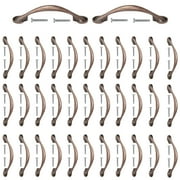 Mascot Hardware Wide Footed 3 In. (76Mm) Antique Copper Drawer Pull - Pack of 40