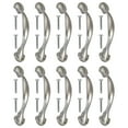 thumbnail image 1 of Mascot Hardware Wide Footed 3 In. (76Mm) Satin Nickel Drawer Pull - Pack of 10, 1 of 6