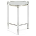 thumbnail image 1 of Mase 24 Inch Round Side End Table, Glass Top, Acrylic Legs, Steel Frame- Saltoro Sherpi, 1 of 5