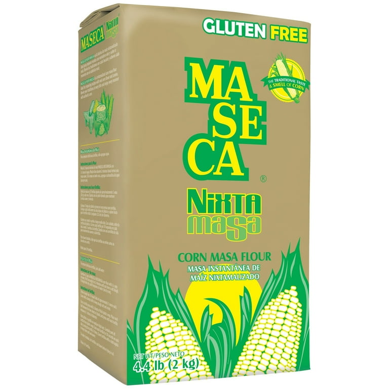 masa Maseca Nixtamalized Corn Masa Flour, 4.4 lbs, Tortillas, Tamales