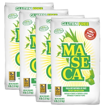 Maseca Traditional White Corn Flour, Dairy, Soy and Wheat, 4 lbs