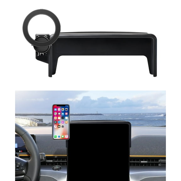 MaserWeller Car Phone Holder for 2021-2024 Ford Mustang Mach-E Accessories 15.5-Inch Screen Fixed Clip, 360 Rotation Phone Mount Compatible with MagSafe, Cell Phone Holder Does Not Affect Air Vent