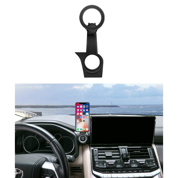 MaserWeller Car Phone Holder for 2022 2023 2024 Toyota Land Cruiser LC300 Accessories Start button Fixed Clip, Phone Mount Compatible with MagSafe, Cell Phone Holder that Does Not Affect Air Vent