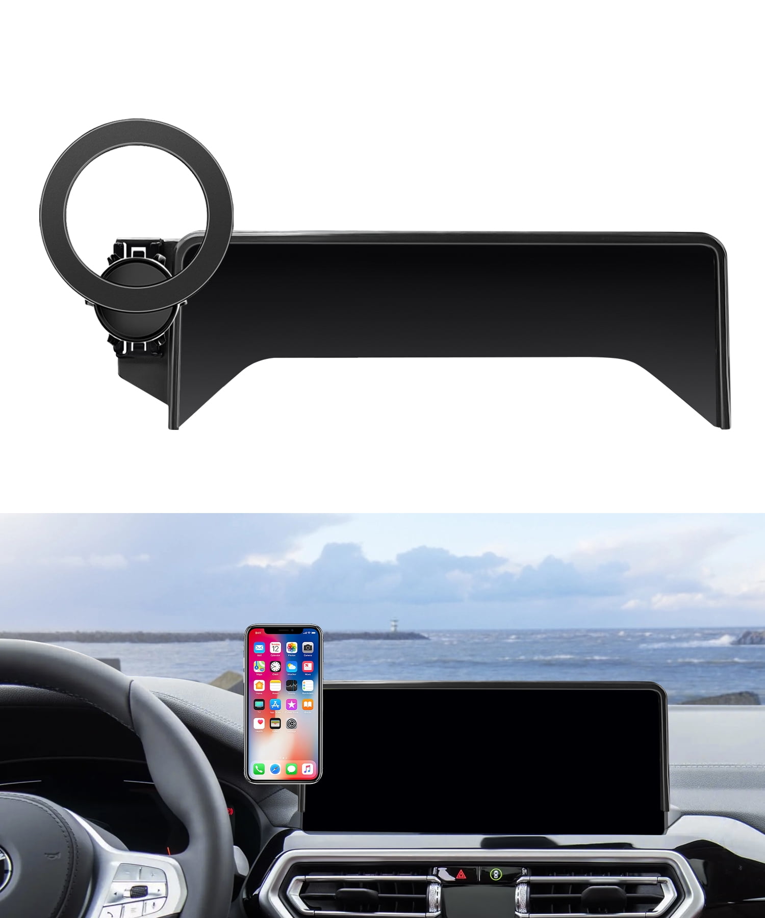 LUNQIN Car Phone Holder Mount For BMW 2019-2023 X5 X6 And 2019
