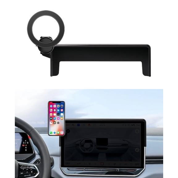 MaserWeller Car Phone Holder for 2024-2026 VW ID.4/2025-2026 VW ID.Buzz Accessories 12.9-Inch Screen Fixed Clip, 360 Rotation Phone Mount Compatible with MagSafe