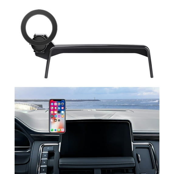 MaserWeller Car Phone Holder for Chevrolet Suburban 2021-2024 Accessories Screen Fixed Clip, 360° Rotation Phone Mount Compatible with MagSafe, Cell Phone Holder Does Not Affect Air Vent
