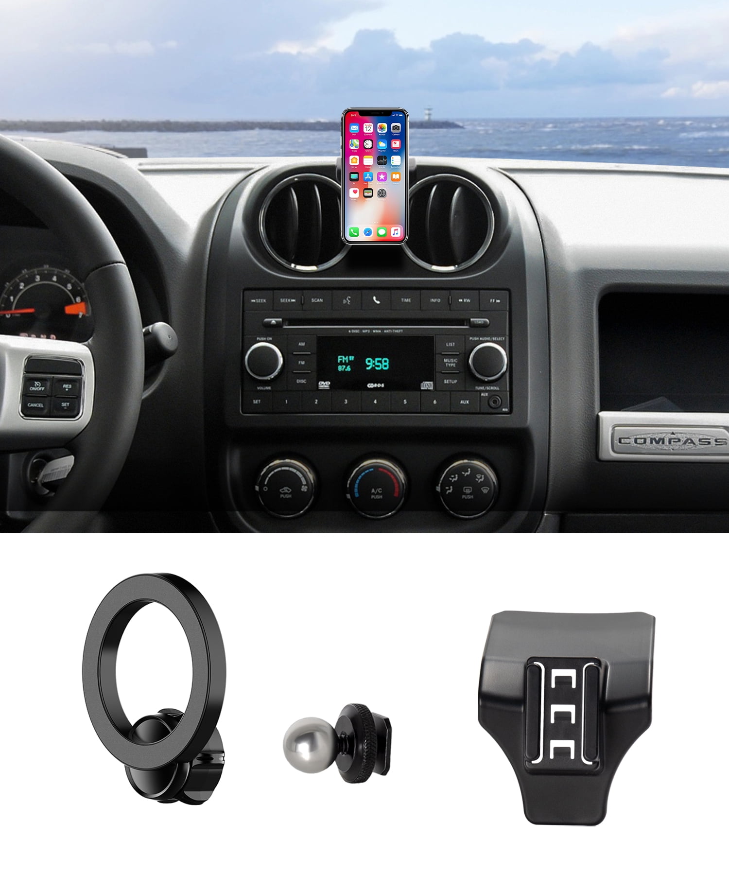 MaserWeller Car Phone Holder for Jeep Compass 2010-2016