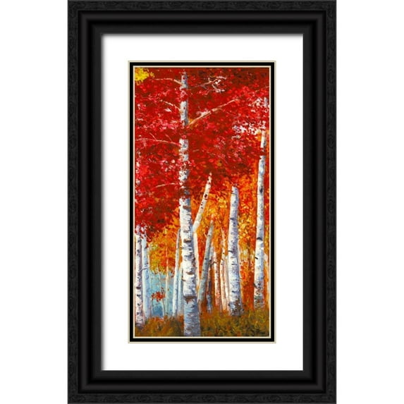 Masera, Angelo 11x18 Black Ornate Wood Framed with Double Matting Museum Art Print Titled - Betulle I