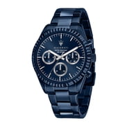 Maserati Competizione Collection Blue Stainless Steel Case and Strap with Blue Multifunction Dial Mens Watch. R8853100025