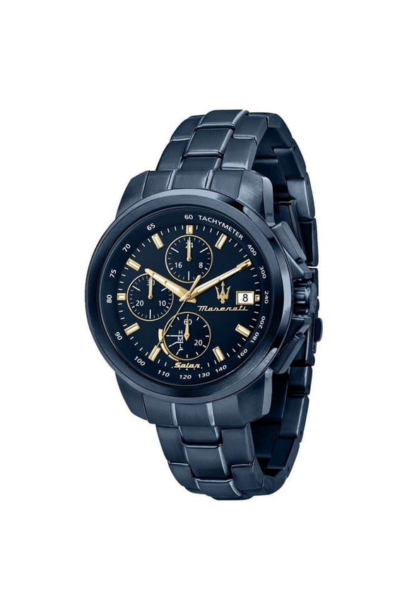 R8873649002- Chronograph Stainless Steel Blue Dial Solar Mens Watch