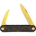 thumbnail image 1 of Maserin 195/TIN 2x Gold Finish Blade Carbon Fiber Handle Pocket Knife, 1 of 1