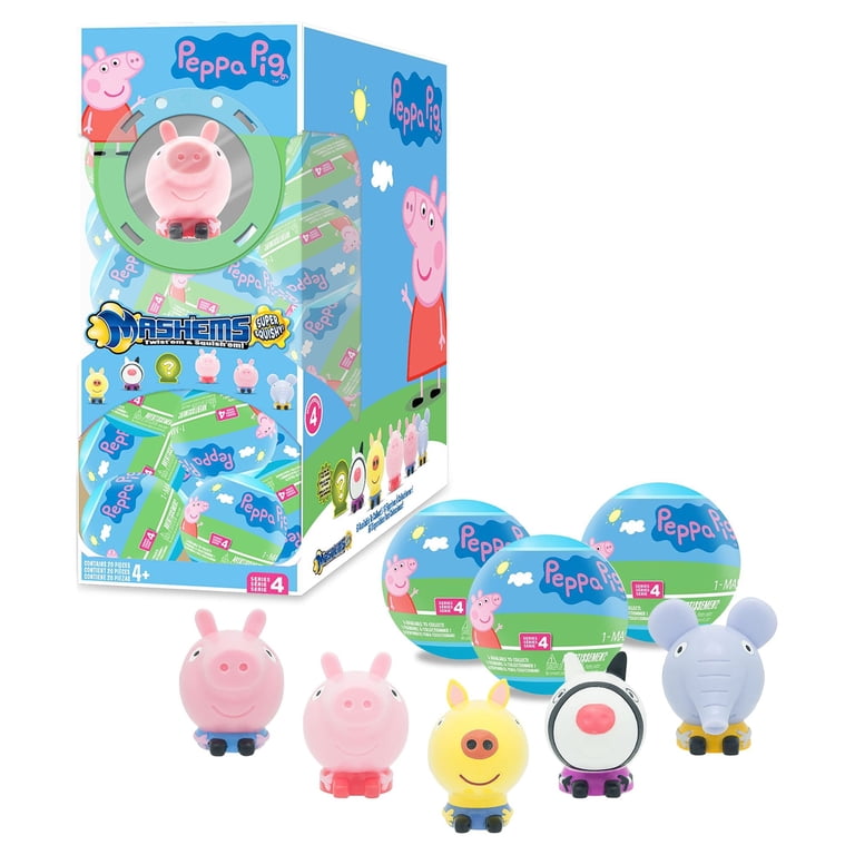 MASH'EMS Peppa Pig Squishy Figuren – Verzamel Ze Allemaal! – Zacht & Squashy – Verrassing In Bol – Leuk Cadeau Voor Kleuters