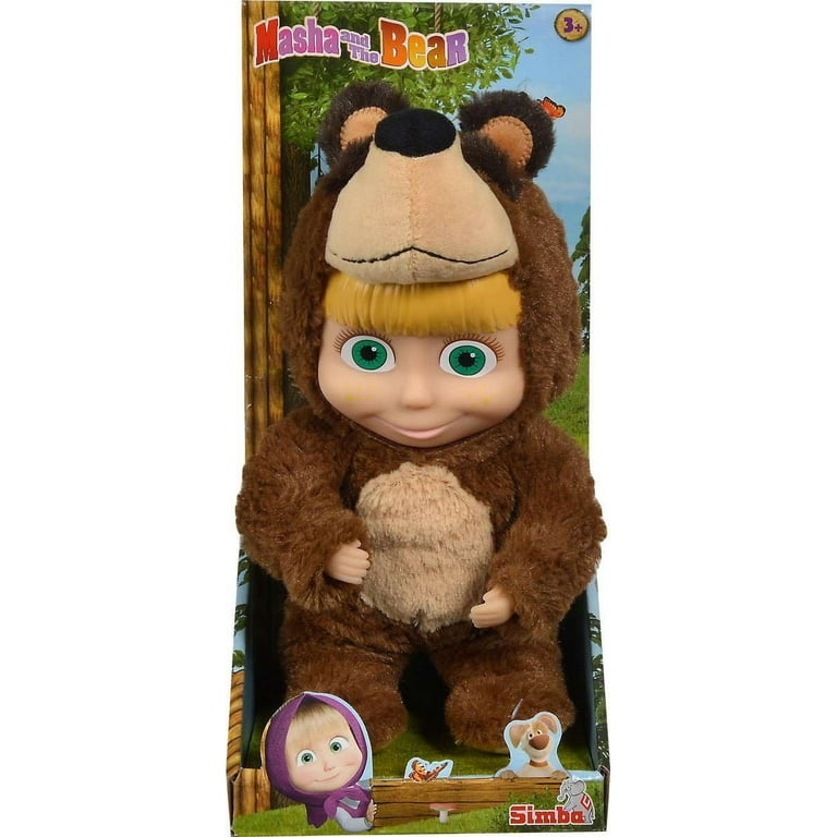 Masha and the Bear in Plush Doll in Bear Costume Toys for Kids