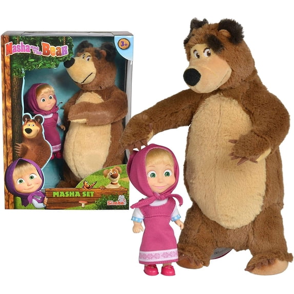 Masha and the Bear Masha & The Bear Plush & Figure Set