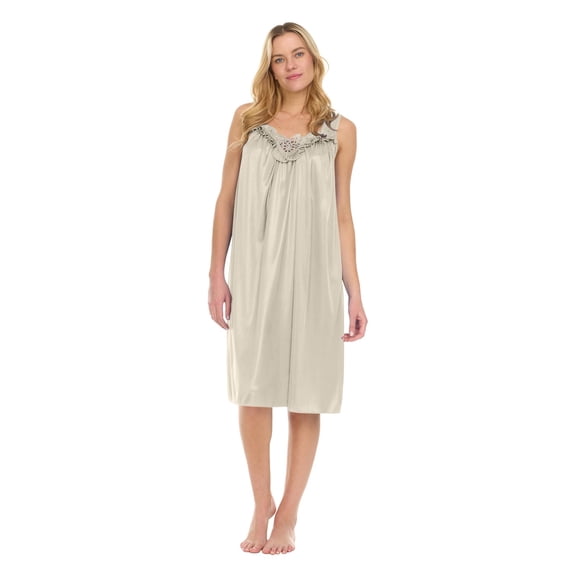 Mashaouyo 50% Off Clearance Womens Pajamas NightGowns For Women Sleeveless Satin Silk Nightshirt For Women Wide Strap Plus Size Nightgowns for Women