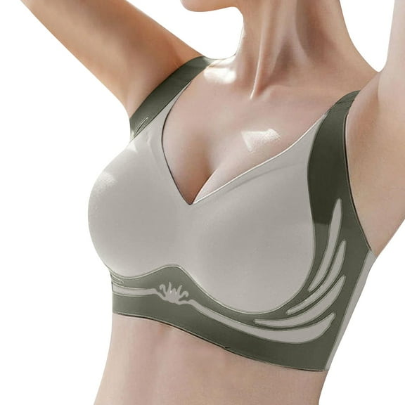 Mashaouyo Bras For Older Women Wireless Bra Super Gather Bra Anti Sagging Breasts Support Pushup Lifting Bras Sport Bras for Women