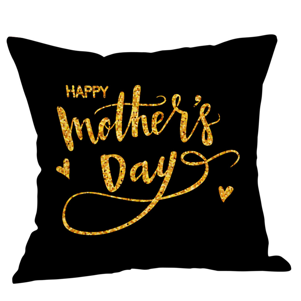 Mashaouyo Happy Mother's Day Pillow Case Sofa Bed Home Decoration Festival Cushion Cover