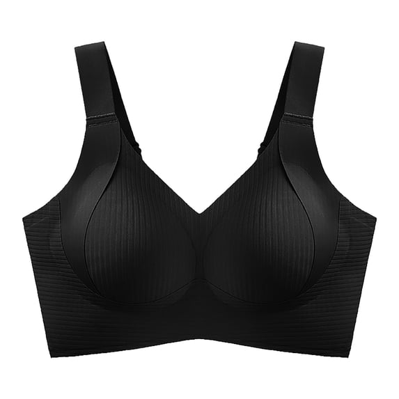 Mashaouyo Women's Bras Wide Straps Without Ring Gathered To Collect Side Breasts Large Size Tank Top Non Marking Bra Underwear Minimizer Bras for Women