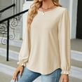 thumbnail image 1 of Mashaouyo Women's Puff Long Sleeve Sweatshirts Crewneck Loose Pullover Tops Clearance Sale, 1 of 4