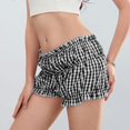 thumbnail image 1 of Mashaouyo Women's Shorts Ladies Casual Fashion Comfortable Low Waist Plaid Shorts Clearance Sale, 1 of 8