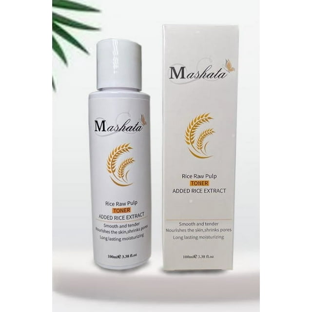 Mashata Raw Pulp Rice Toner for Deep Moisturizing & Hydrating Skin - 3.38 Fl Oz | Face Toner with Natural Ingredients for Korean Skin Care | Facial Toner with Rice Extracts for Refreshing Experience