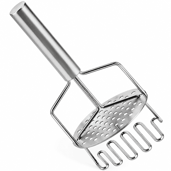Mashed Potato Masher, Kitchen Hand Tools, Stainless Steel Food Masher Machine, Dishwasher Washable, Suitable for Families and Gatherings