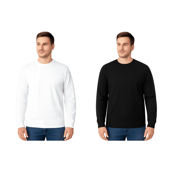 Mashh Gear 2 Pack Unisex Heavy Weight 7.7 Oz Long Sleeves T-Shirts
