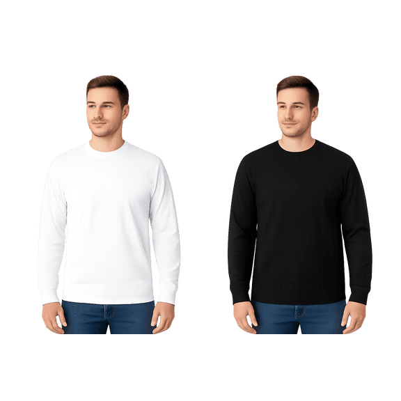 Mashh Gear 2 Pack Unisex Heavy Weight 7.7 Oz Long Sleeves T-Shirts