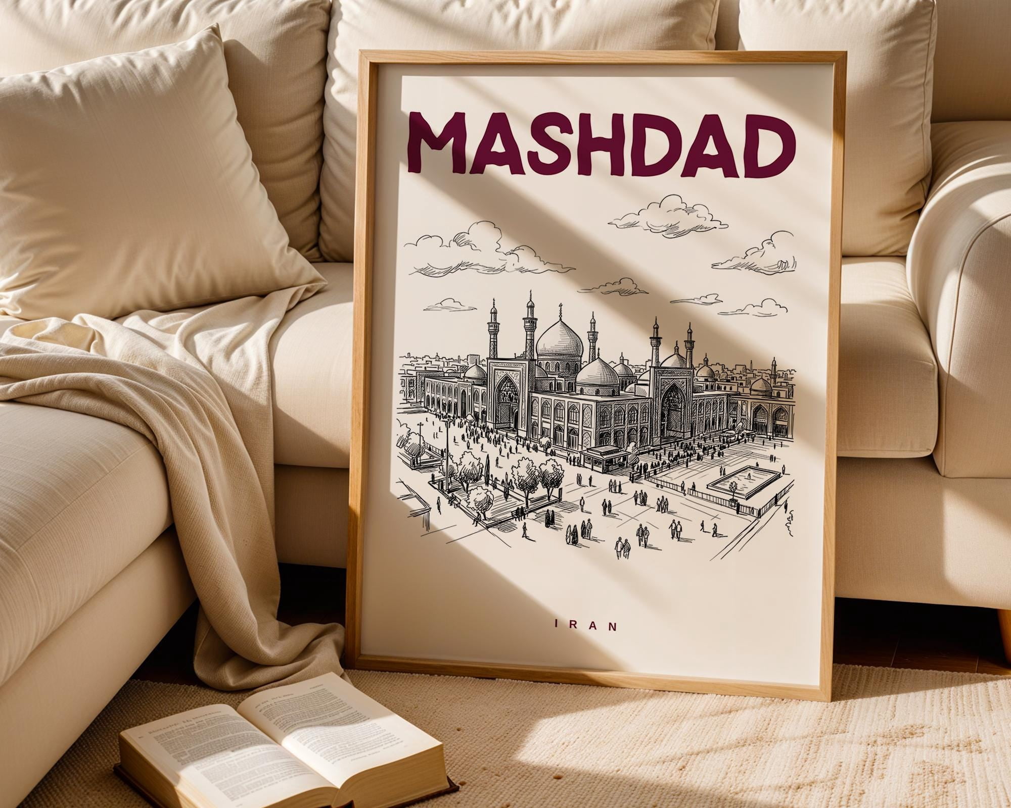 Iran Shop Sign Mashhad Iran Art Mashhad Lover Poster , Poster Print Only - Walmart.com