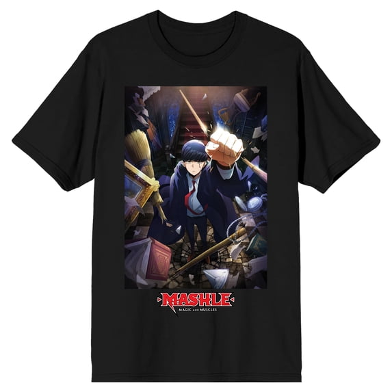 Mashle Magic & Muscles Mash Burnedead Men's Black Short Sleeve Tee-Medium