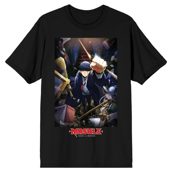 Mashle Magic & Muscles Mash Burnedead Men's Black Short Sleeve Tee-XL