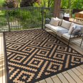 thumbnail image 1 of Masiis Outdoor Rugs 5'X8' Reversible Non-Slip Durable Polypropylene Mat for Patio Camping and RV Decor Waterproof Black & Brown, 1 of 7
