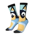 thumbnail image 1 of Masiiu Bluey Pattern Adult Crew Socks, Breathable Color-Block Mid-Calf Socks, Comfortable for Daily Wear and Sports, 1 of 6
