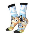 thumbnail image 1 of Masiiu Bluey Pattern Adult Crew Socks, Breathable Color-Block Mid-Calf Socks, Comfortable for Daily Wear and Sports, 1 of 6
