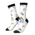 thumbnail image 1 of Masiiu Bluey Pattern Adult Crew Socks, Breathable Color-Block Mid-Calf Socks, Comfortable for Daily Wear and Sports, 1 of 6