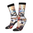 thumbnail image 1 of Masiiu Bluey Pattern Adult Crew Socks, Breathable Color-Block Mid-Calf Socks, Comfortable for Daily Wear and Sports, 1 of 6