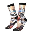 thumbnail image 1 of Masiiu Bluey Pattern Adult Crew Socks, Breathable Color-Block Mid-Calf Socks, Comfortable for Daily Wear and Sports, 1 of 6