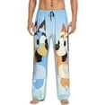 thumbnail image 1 of Masiiu Bluey Pattern Men's Pajama Pants, Elastic Waist with Drawstring and Pockets, Comfortable Loungewear-Small, 1 of 6