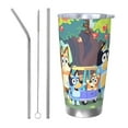 thumbnail image 1 of Masiiu Bluey Print 20OZ Car Cup for Travel, Insulated Stainless Steel Cup, Leak-Proof Lid with Straw and Direct Drinking Opening-Straw Three-piece Set, 1 of 8