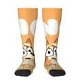 thumbnail image 1 of Masiiu Bluey Print Adult Crew socks, Comfortable Novelty Colorful Patterned, Breathable, Stylish Colorblock for Men Women, 1 of 6